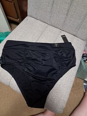 torrid Black Ribbed Cheeky Bikini Bottoms